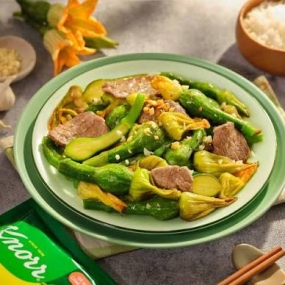 Bí nụ xào bò