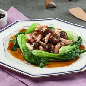 Cải thìa xào nấm đông cô