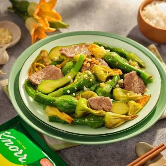 Bí nụ xào bò
