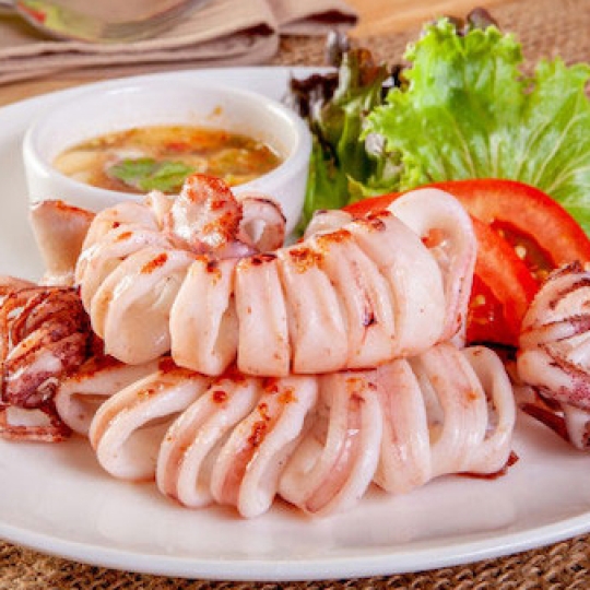 Mực ống hấp gừng