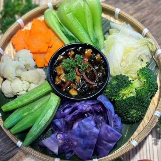 Rau luộc kho quẹt