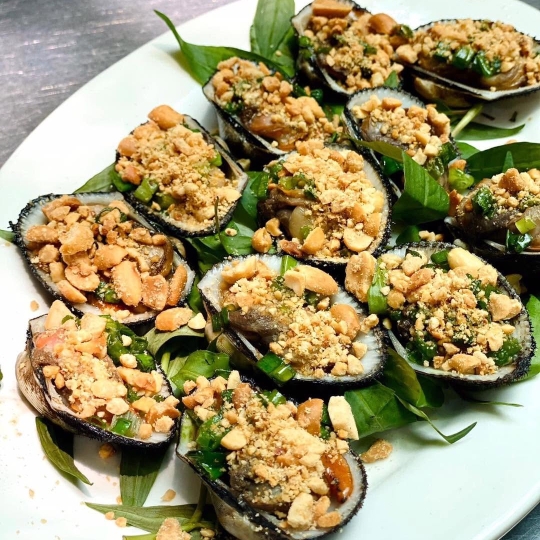Sò lông nướng mỡ hành